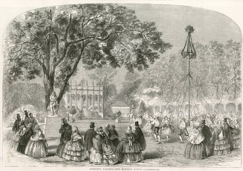 Cremorne Gardens, Londyn, taniec majowy autorstwa English School