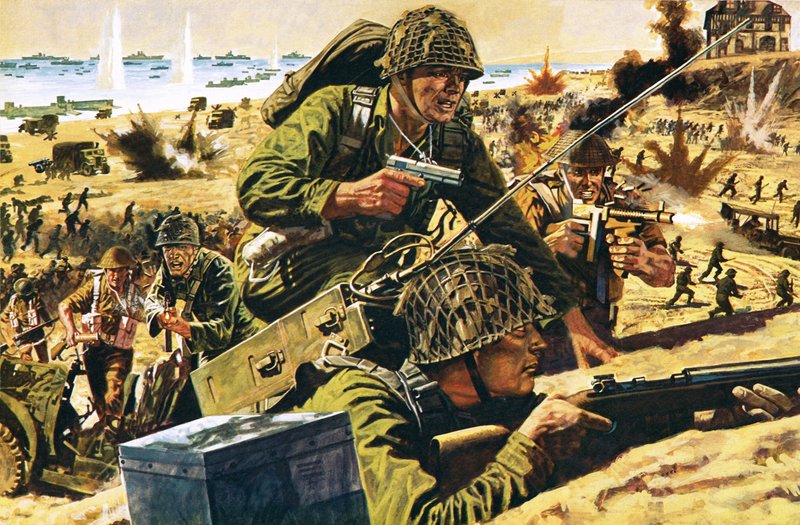 Lądowanie w D-Day autorstwa English School