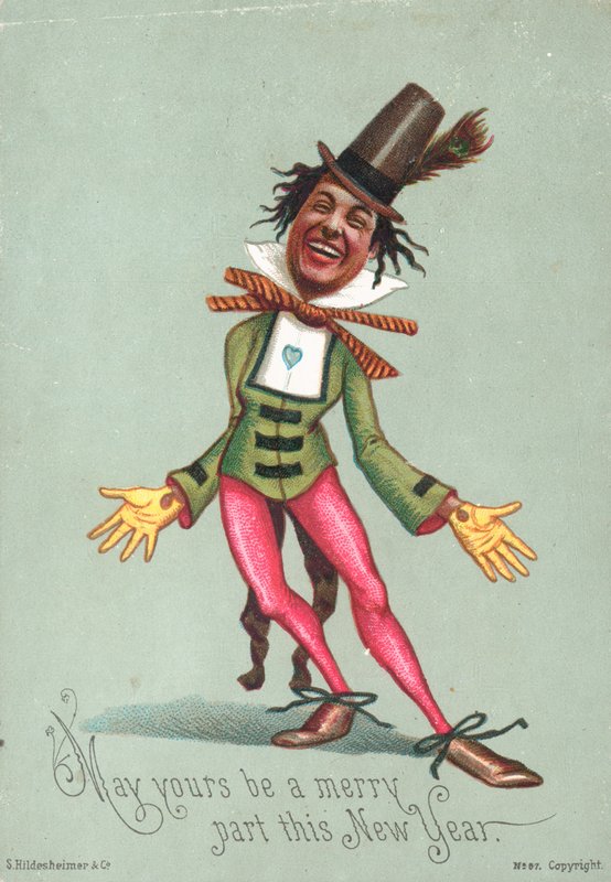 Dandy Man, karta noworoczna autorstwa English School