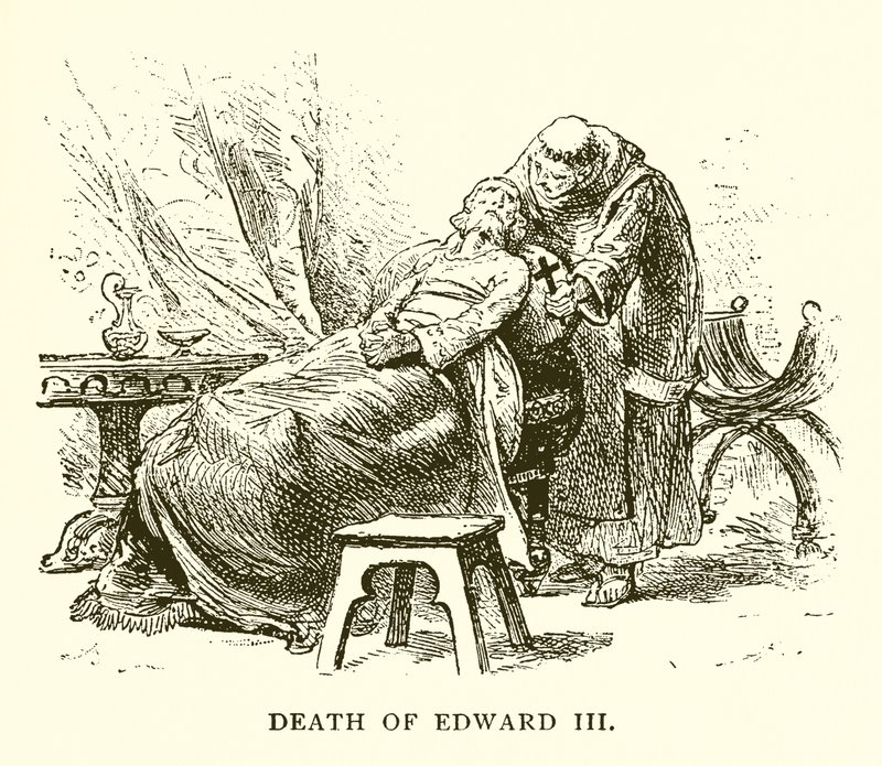 Śmierć Edwarda III autorstwa English School