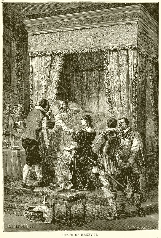Śmierć Henryka II autorstwa English School