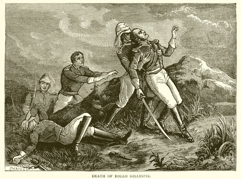 Śmierć Rollo Gillespie autorstwa English School