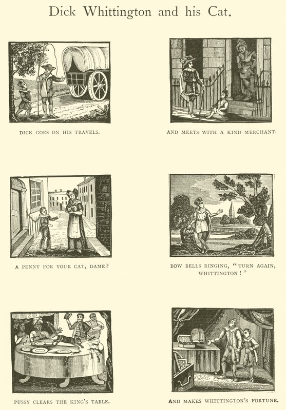Dick Whittington i jego kot (drzewo) autorstwa English School