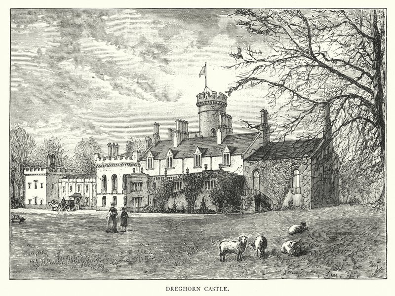 Zamek Dreghorn (rycina) autorstwa English School