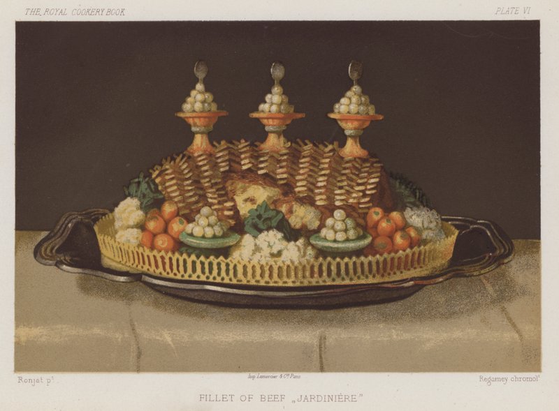 Polędwica Wołowa "Jardiniere" (chromolitho) autorstwa English School