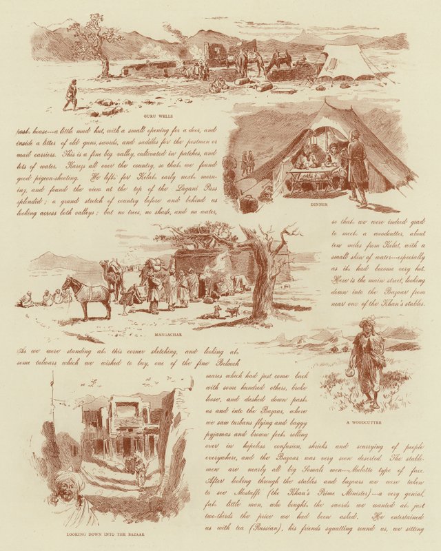 Od Quetty do Kelatu (grawerowanie) autorstwa English School