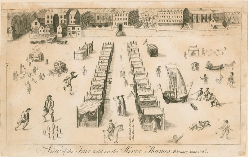 Jarmark mrozowy z lat 1683-84 autorstwa English School