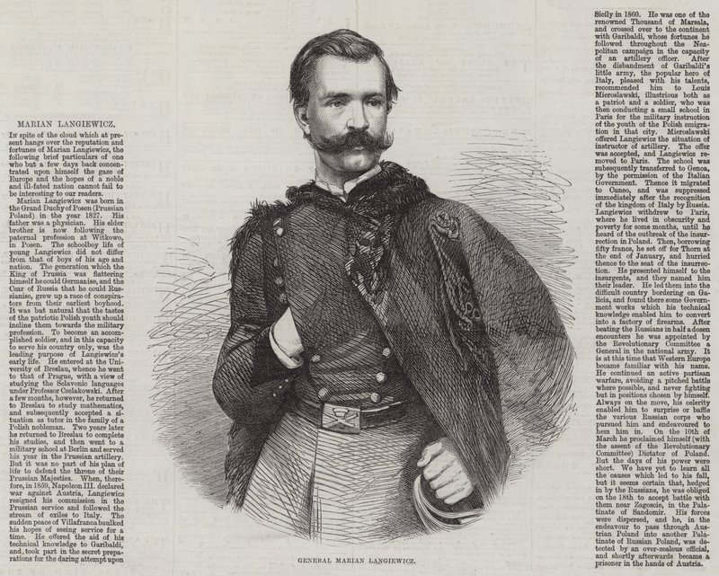 gen. Marian Langiewicz (grafika) autorstwa English School