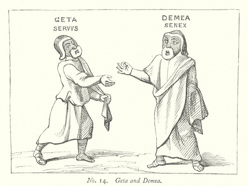 Geta i Demea (grawerowanie) autorstwa English School