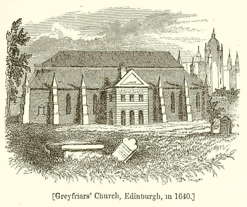 Greyfriars Church, Edynburg, 1640 autorstwa English School
