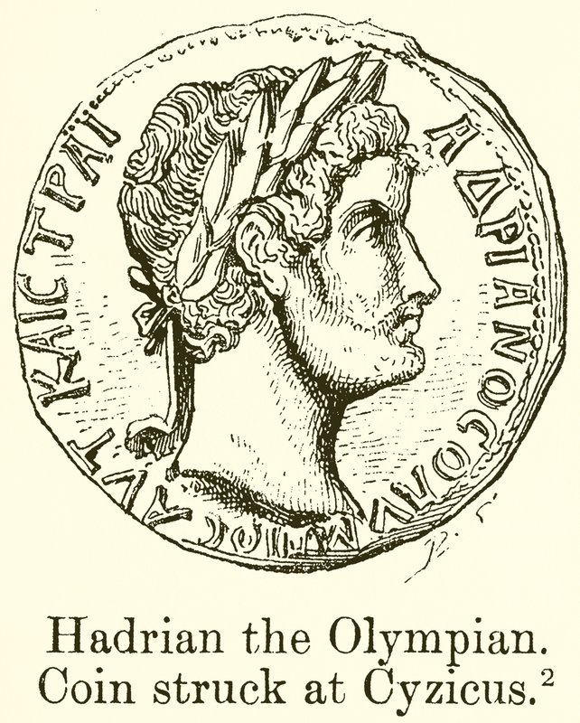 Hadrian Olimpijczyk. Moneta wybita w Cyzicus autorstwa English School