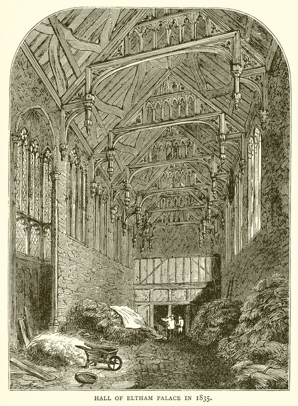 Sala Pałacu Eltham w 1835 r. autorstwa English School