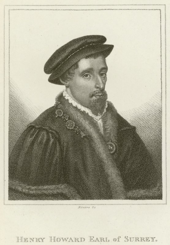 Henry Howard, hrabia Surrey (grawerowanie) autorstwa English School