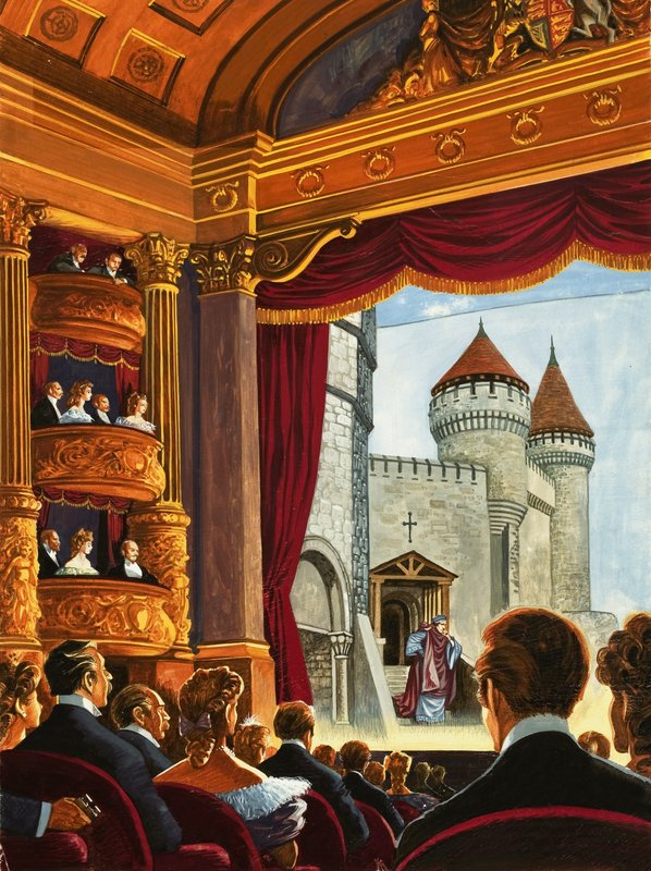Henry Irving jako Tomasz Becket autorstwa English School