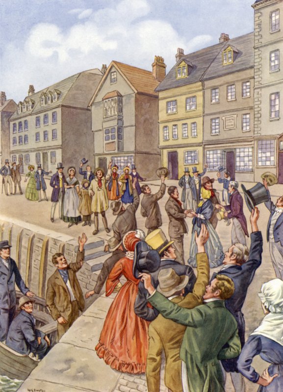 Powrót męczenników z Tolpuddle autorstwa English School