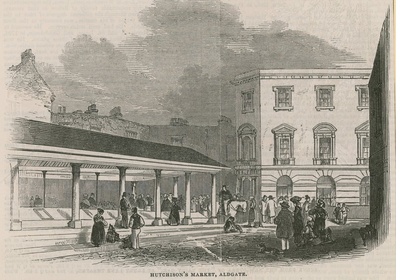 Targ Hutchinsons, Aldgate, Londyn autorstwa English School
