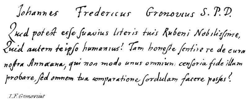 I F Gronovius autorstwa English School
