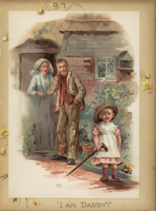 Jestem tatą! (chromolitho) autorstwa English School