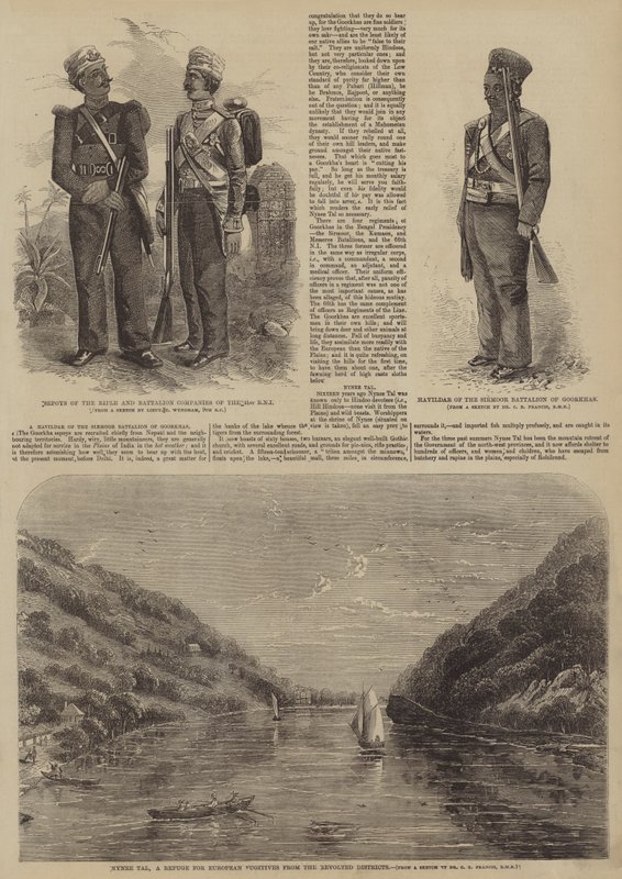 Indian Rebellion z 1857 r. (grawerowanie) autorstwa English School