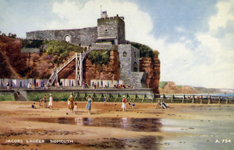 Drabina Jacobsa, Sidmouth (kolor lito) autorstwa English School