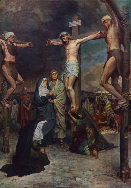 Jezus na krzyżu (kolor lito) autorstwa English School