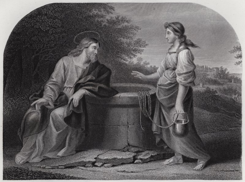 Jezus i Samarytanin autorstwa English School