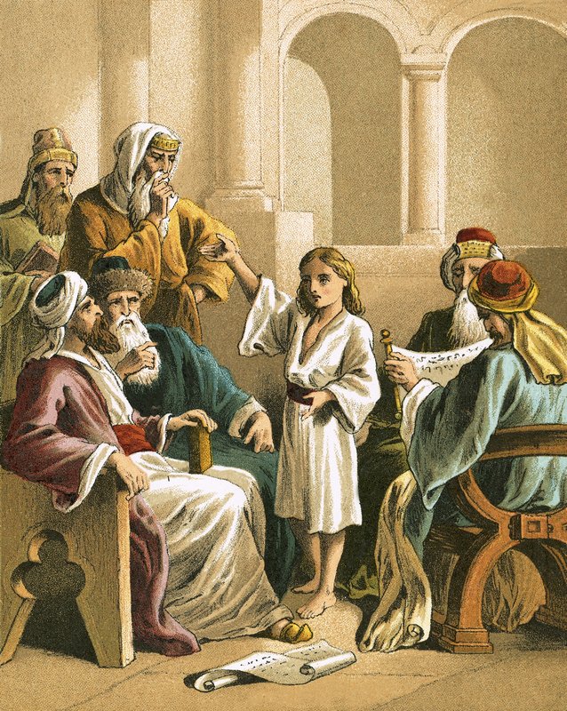 Jezus spiera się z lekarzami autorstwa English School