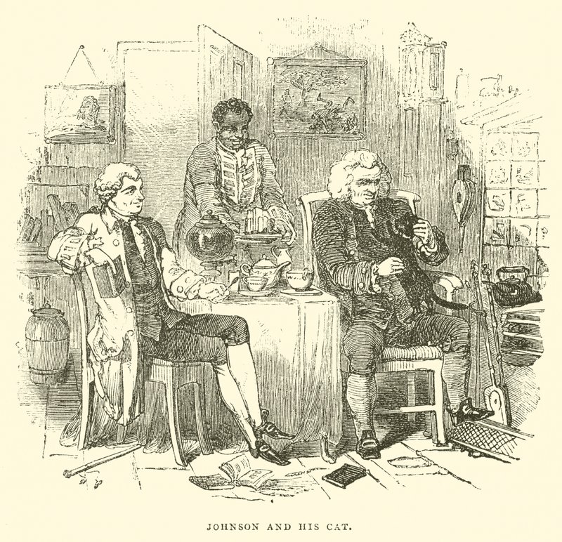 Johnson i jego kot (grawerunek) autorstwa English School