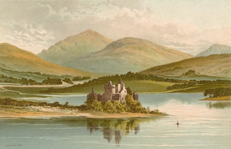 Zamek Kilchurn - Loch Awe autorstwa English School