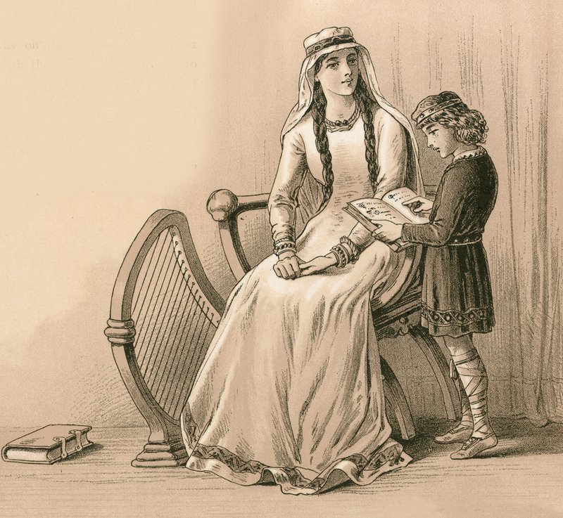 Król Alfred i jego macocha autorstwa English School