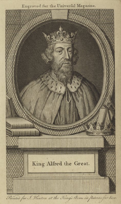 Król Alfred Wielki autorstwa English School