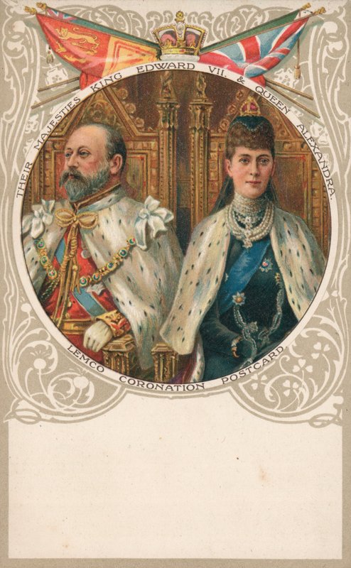 Król Edward VII i królowa Aleksandra autorstwa English School