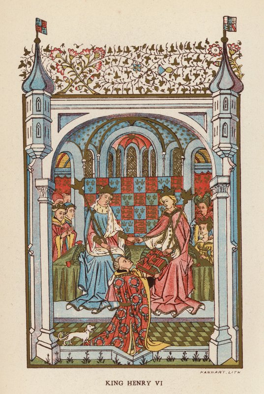 Król Henryk VI (kolorowa litografia) autorstwa English School