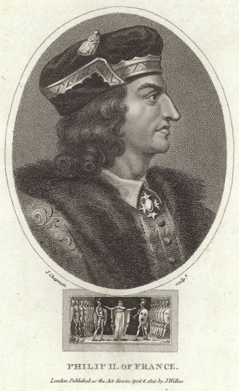Król Filip II Francji autorstwa English School