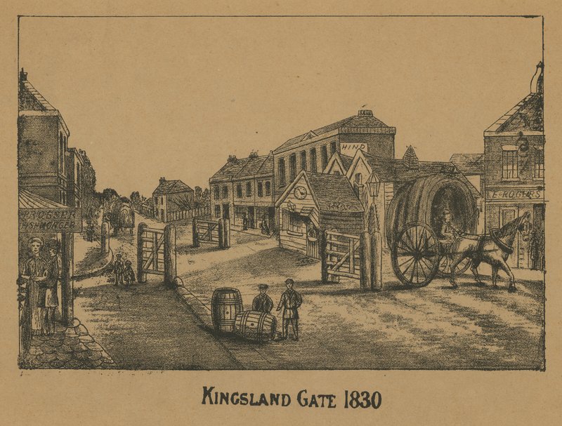 Brama Kingsland Turnpike autorstwa English School