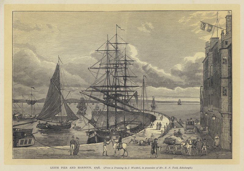 Molo i port w Leith autorstwa English School