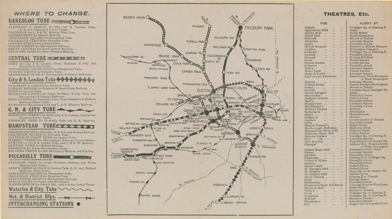Mapa metra w Londynie autorstwa English School