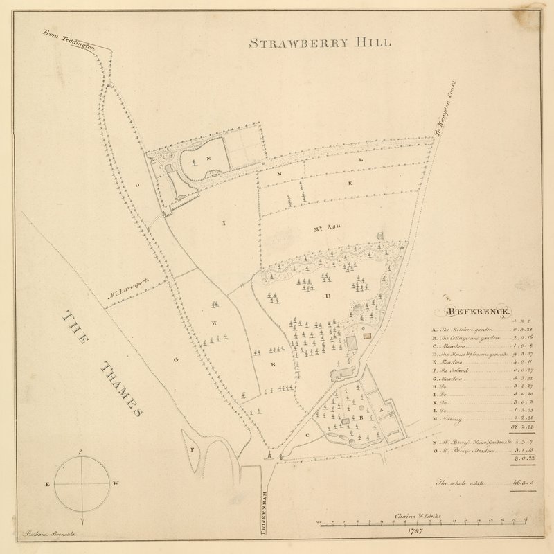 Mapa Strawberry Hill, Londyn autorstwa English School