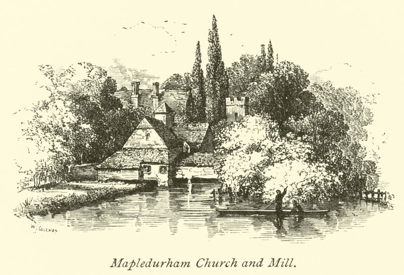 Kościół Mapledurham i Mill autorstwa English School