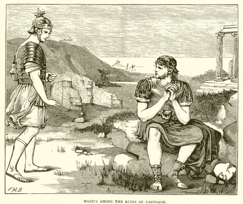 Marius wśród ruin Kartaginy autorstwa English School