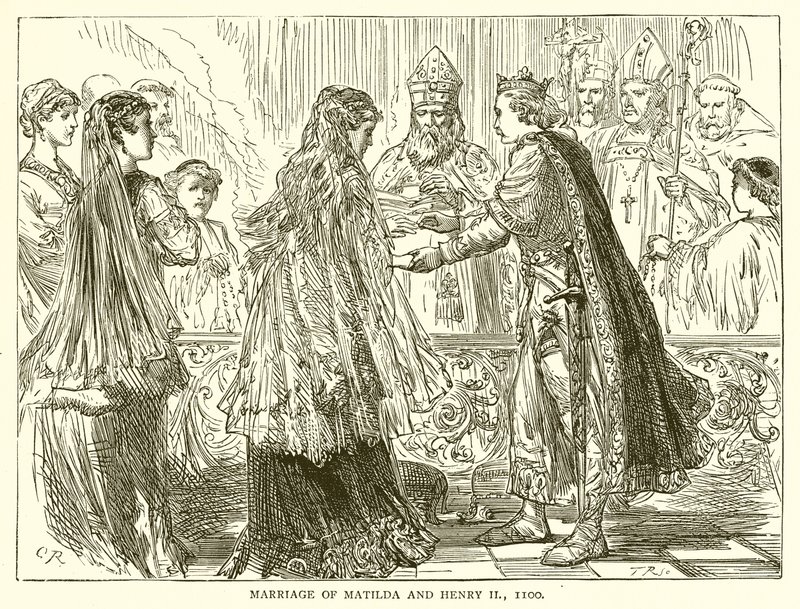 Ślub Matyldy i Henryka II, 1100 autorstwa English School