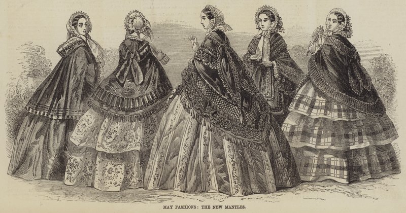 May Fashions, the New Mantles (grawerowanie) autorstwa English School