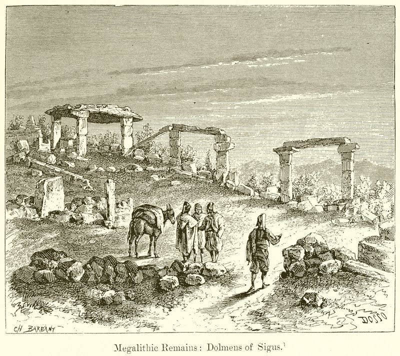Szczątki megalityczne: Dolmeny Sigus autorstwa English School