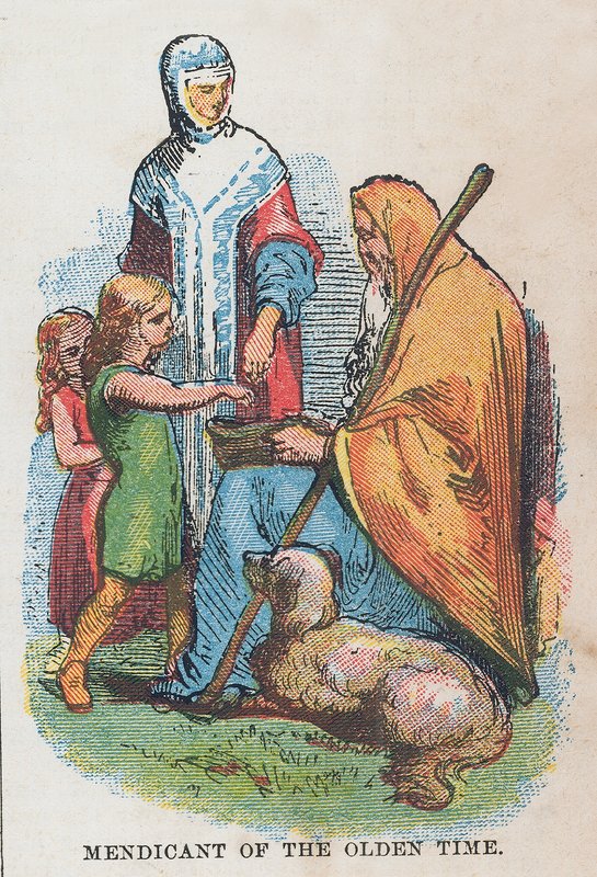Żebraczka dawnych czasów. autorstwa English School