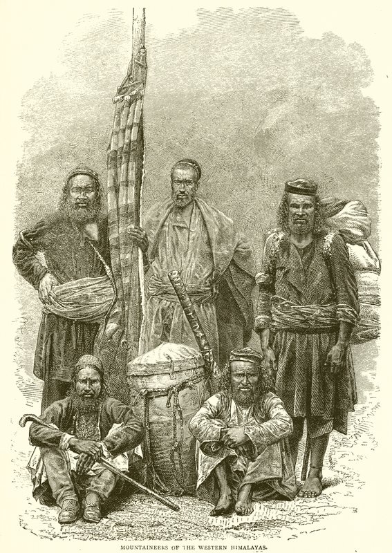 Górale zachodnich Himalajów autorstwa English School