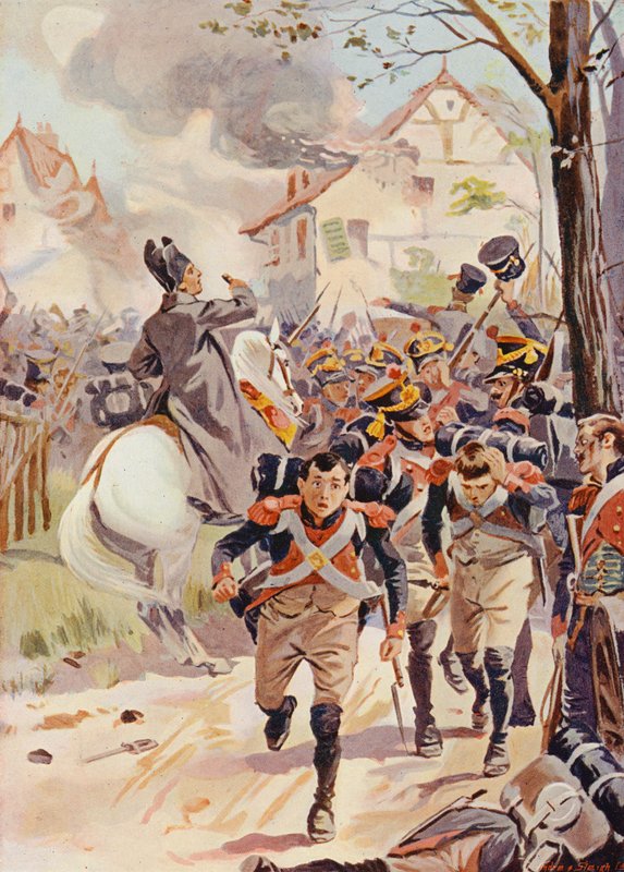 Napoleon w bitwie pod Lutzen autorstwa English School