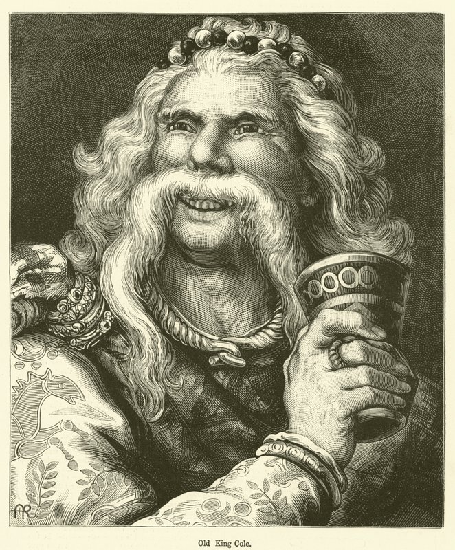 Stary Król Cole (grawerowanie) autorstwa English School