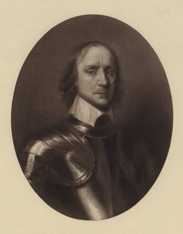 Oliver Cromwell (litografia) autorstwa English School