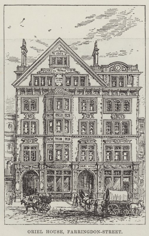 Oriel House, Farringdon-Street (grawerowanie) autorstwa English School