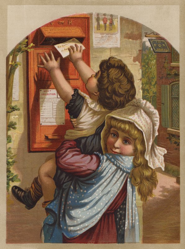 List od taty (chromolitho) autorstwa English School